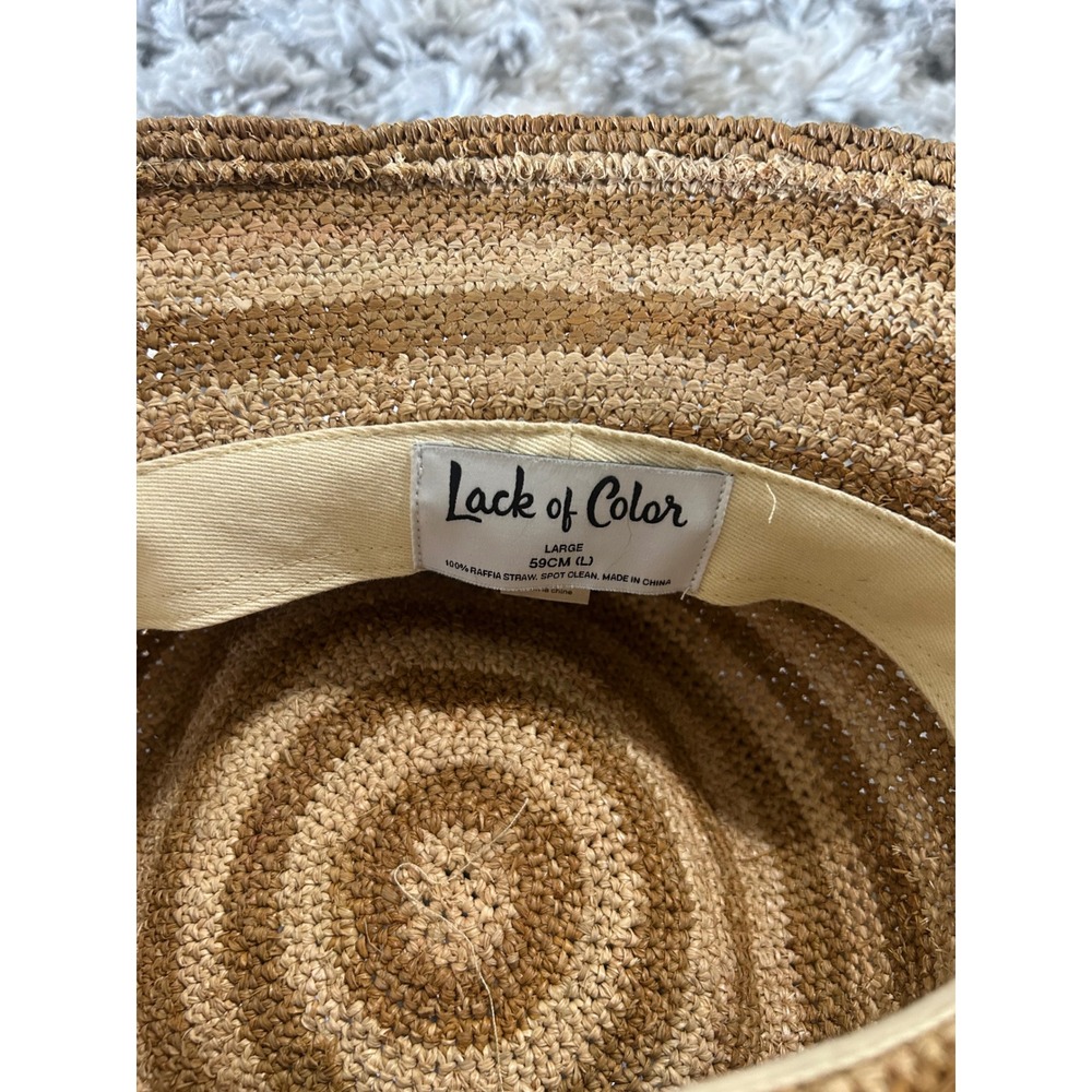Lack of Color The Inca Bucket Hat in Mocha Stripe sz L - Picture 4 of 5